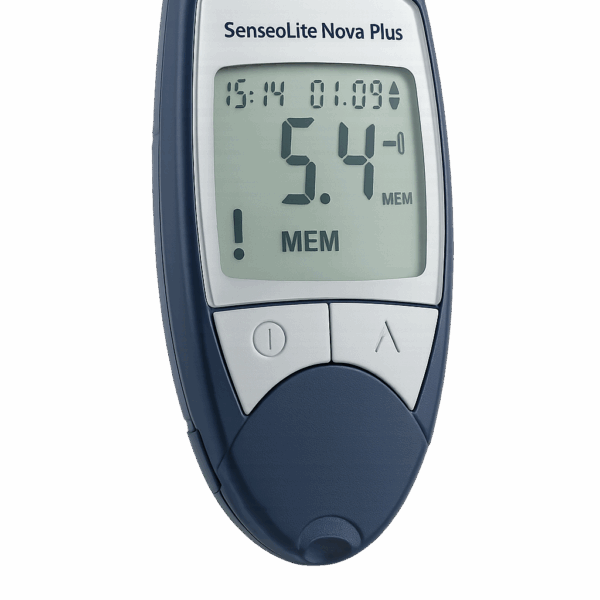 Medidor de glicose Falante SensoLite Nova Plus
